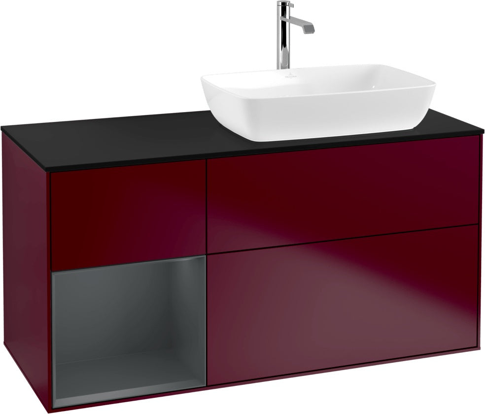 Villeroy & Boch Finion Waschtischunterschrank 1200 mm Glossy White Lacquer mit Beleuchtung