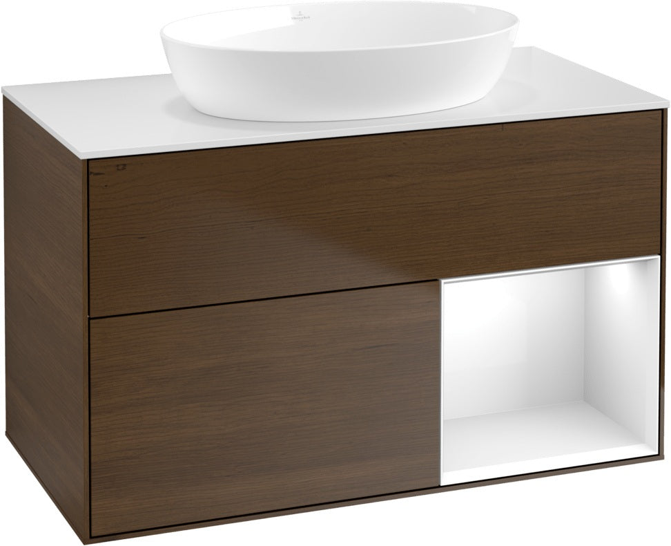 Villeroy & Boch Finion Waschtischunterschrank FA21GFGF 1000 mm Glossy White Lacquer