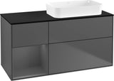 Villeroy & Boch Finion Waschtischunterschrank 120 cm Glossy White Lacquer mit Beleuchtung