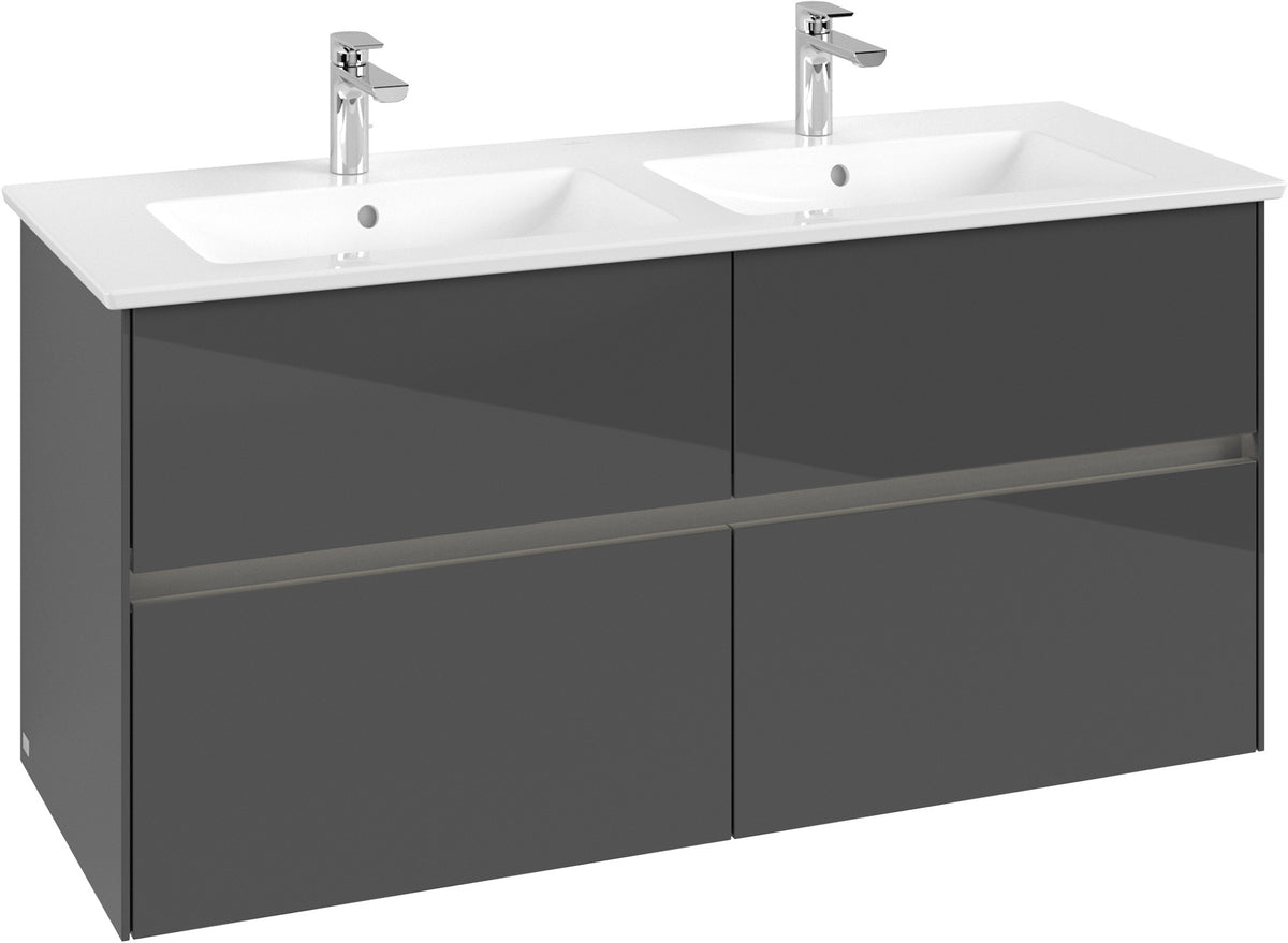 Villeroy & Boch Waschbeckenunterschrank Collaro C147 B0 1261 mm Glossy White mit LED-Beleuchtung
