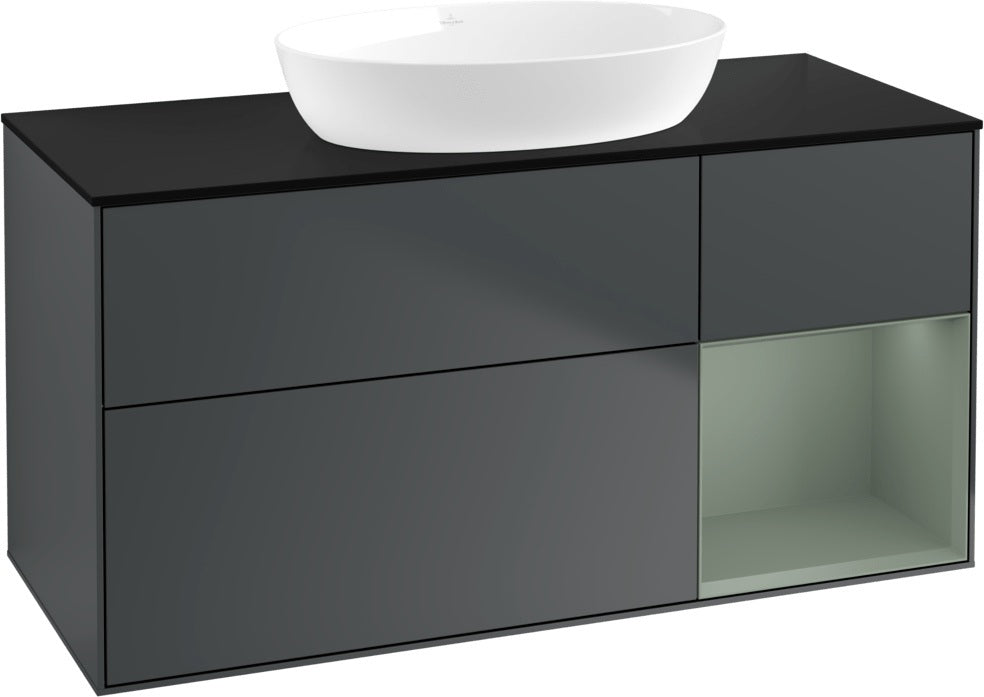 Villeroy & Boch Finion Waschtischunterschrank FA72GFGF 1200 mm Glossy White Lacquer mit LED-Beleuchtung