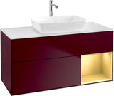 Villeroy & Boch Waschtischunterschrank Finion G831G 1200 mm Glossy White Lacquer mit Beleuchtung