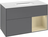 Villeroy & Boch Finion Waschtischunterschrank 1000 mm Glossy White Lacquer mit LED-Beleuchtung