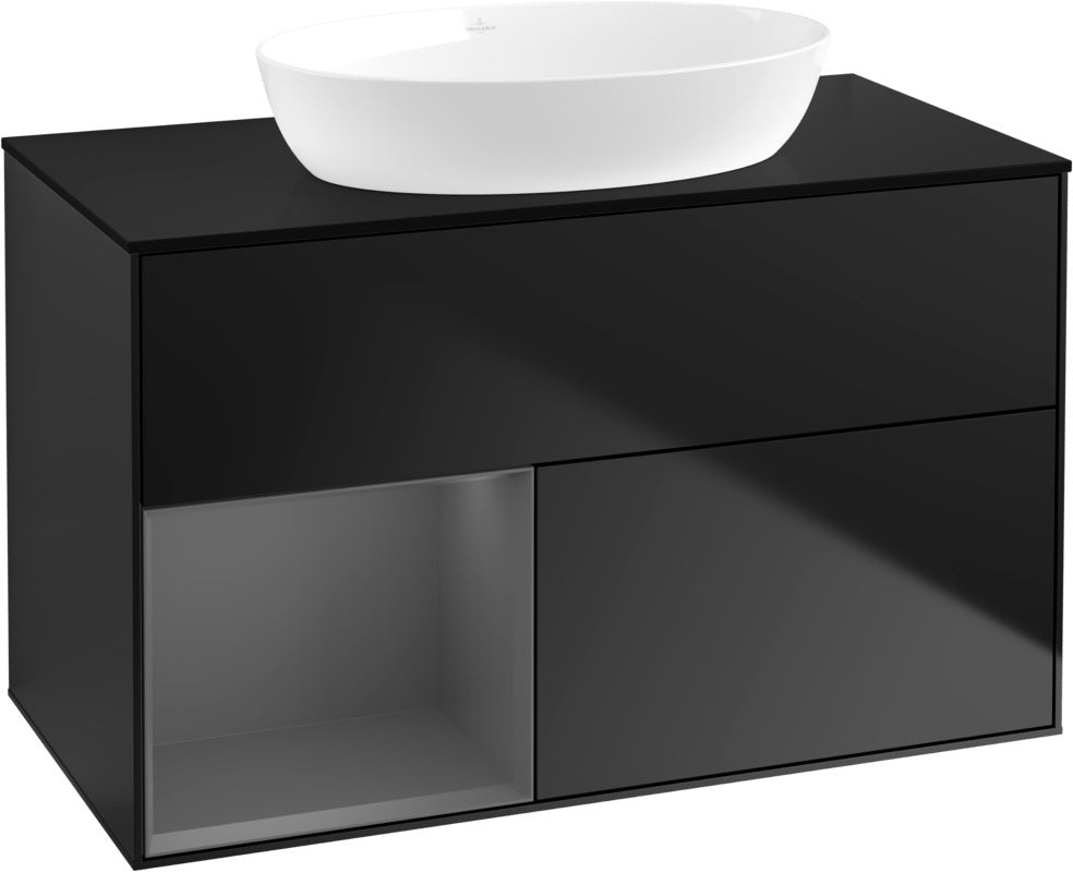 Villeroy & Boch Waschtischunterschrank Finion FA12G 1000 mm Glossy White Lacquer mit Beleuchtung