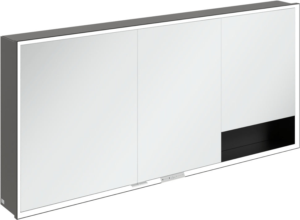 Villeroy & Boch Spiegelschrank My View+ B48110 1000 mm Graphite mit LED-Beleuchtung und SoftClosing