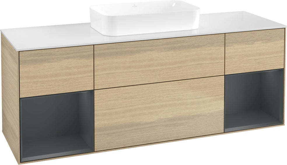 Villeroy & Boch Finion Waschtischunterschrank 1600 mm Glossy White Lacquer mit Beleuchtung