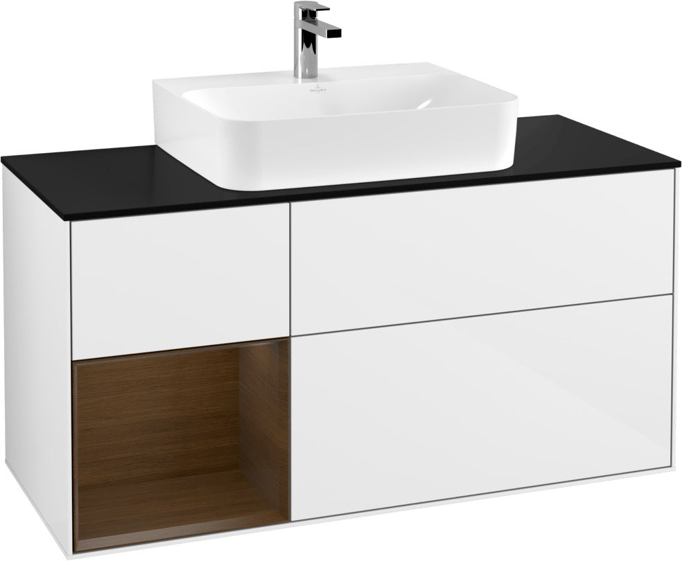 Villeroy & Boch Finion Waschbeckenunterschrank 1200 mm Glossy White mit Beleuchtung