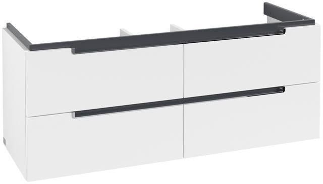 Villeroy & Boch SUBWAY 2.0 Waschtischunterschrank 1287 mm Glossy White mit 4 Auszügen