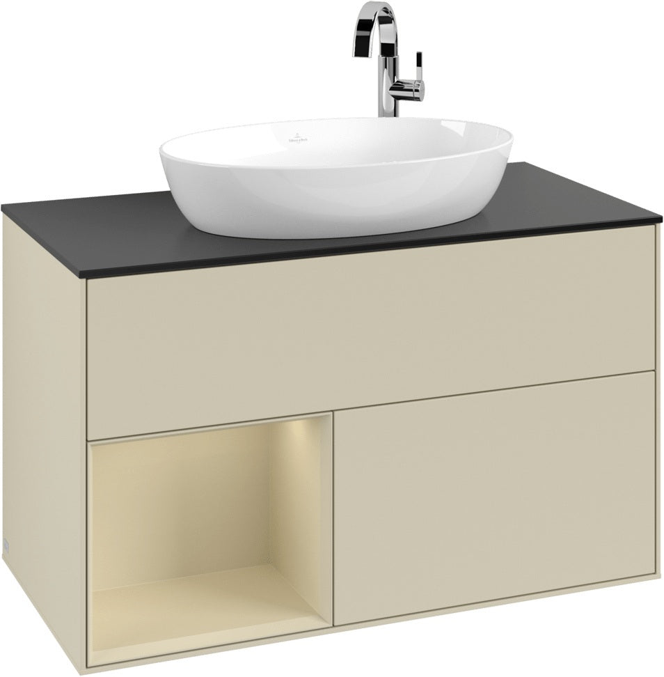 Villeroy & Boch Finion Waschtischunterschrank 1000 mm Glossy White Lacquer mit Beleuchtung