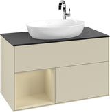Villeroy & Boch Finion Waschtischunterschrank 1000 mm Glossy White Lacquer mit Beleuchtung