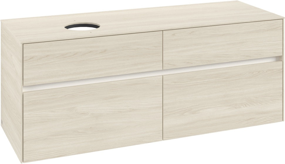 Villeroy & Boch Waschbeckenunterschrank Collaro C046 1400 mm White Oak mit 4 Auszügen