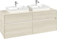 Villeroy & Boch Waschtischunterschrank Collaro C076 B0 1400 mm White Oak mit Beleuchtung und SoftClosing