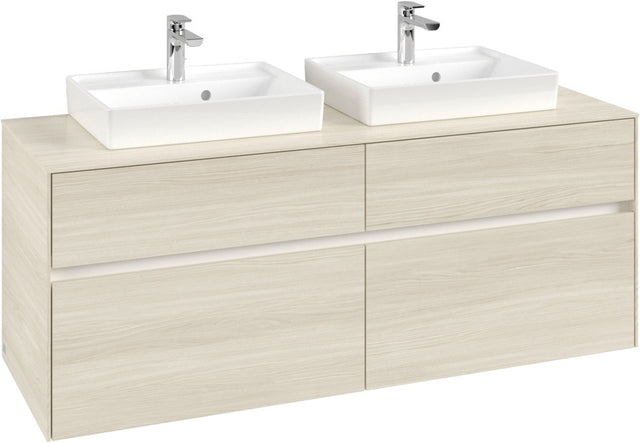 Villeroy & Boch Waschtischunterschrank Collaro C076 B0 1400 mm White Oak mit Beleuchtung und SoftClosing