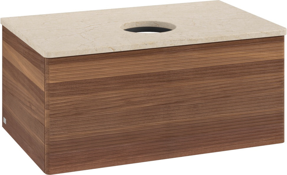 Villeroy & Boch Antao Waschtischunterschrank 800 mm – Grau Matt, 1 Auszug, Push-Open