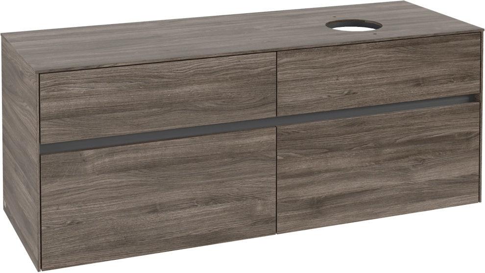 Villeroy & Boch Waschtischunterschrank Collaro C04700 1400 mm Stone Oak mit 4 Auszügen