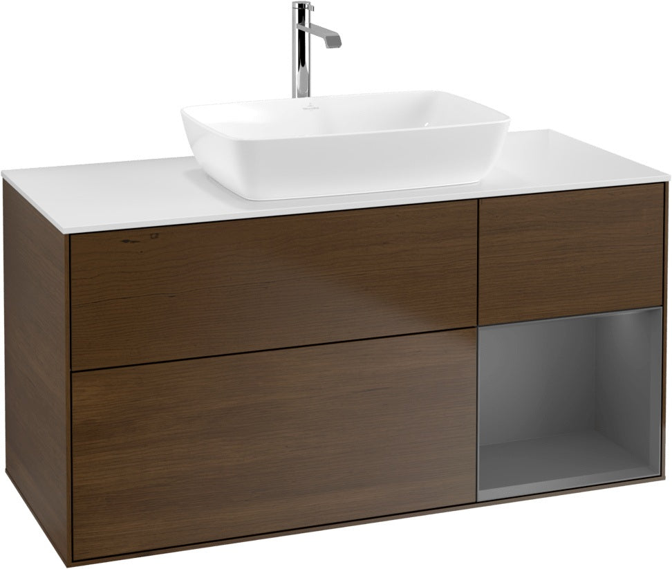 Villeroy & Boch Waschtischunterschrank Finion G831G 1200 mm Glossy White Lacquer mit Beleuchtung