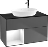 Villeroy & Boch Finion Waschbeckenunterschrank G892G 1000 mm Glossy White Lacquer mit Beleuchtung