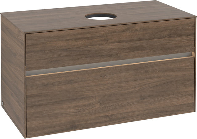 Villeroy & Boch Waschtischunterschrank Collaro C038 B0 1000 mm Arizona Oak mit Beleuchtung und SoftClosing