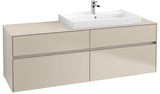 Villeroy & Boch Waschtischunterschrank Collaro C027 B0 1600 mm Glossy White mit LED-Beleuchtung