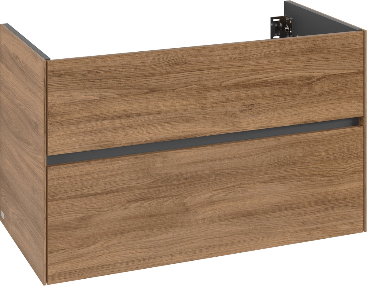 Villeroy & Boch Waschbeckenunterschrank Collaro C13900 in White Oak – 996 mm, 2 Auszüge, SoftClosing