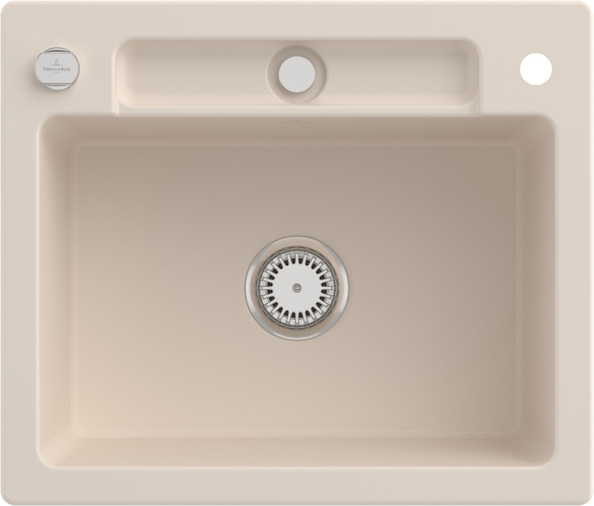 Villeroy & Boch Einbauspüle Siluet 60 S 334601 – 600 x 510 mm, Weiß Alpin CeramicPlus, TitanCeram