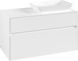Villeroy & Boch Waschtischunterschrank Collaro C11100 1000 mm White Matt mit 2 Auszügen und Becken rechts