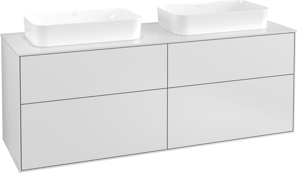 Villeroy & Boch Finion Waschtischunterschrank 1600 mm Glossy White Lacquer, 4 Auszüge, SoftClosing