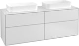 Villeroy & Boch Finion Waschtischunterschrank 1600 mm Glossy White Lacquer, 4 Auszüge, SoftClosing