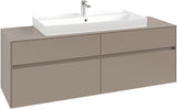 Villeroy & Boch Waschtischunterschrank Collaro C031 B0 1600 mm Taupe mit LED-Beleuchtung