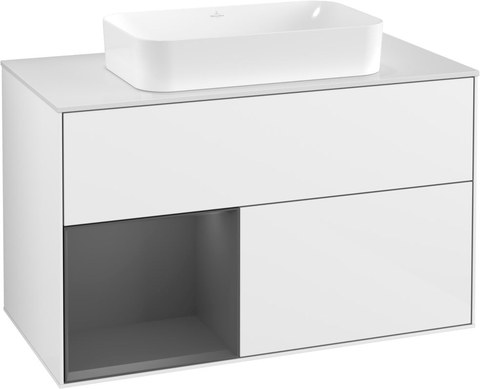 Villeroy & Boch Waschtischunterschrank Finion G241GF Glossy White Lacquer 1000 mm mit Beleuchtung