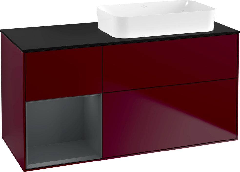 Villeroy & Boch Finion Waschtischunterschrank 120 cm Glossy White Lacquer mit Beleuchtung