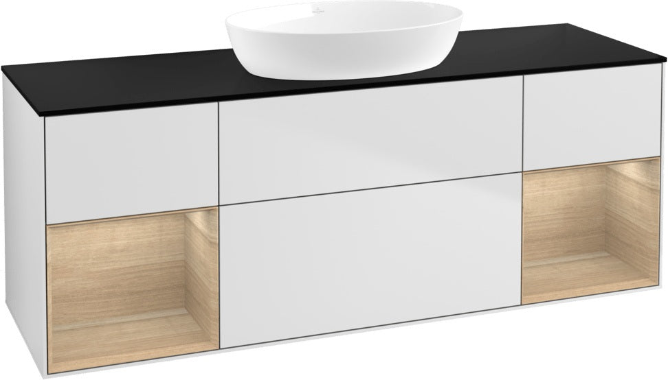 Villeroy & Boch Finion Waschtischunterschrank 1600 mm Glossy White Lacquer mit Beleuchtung