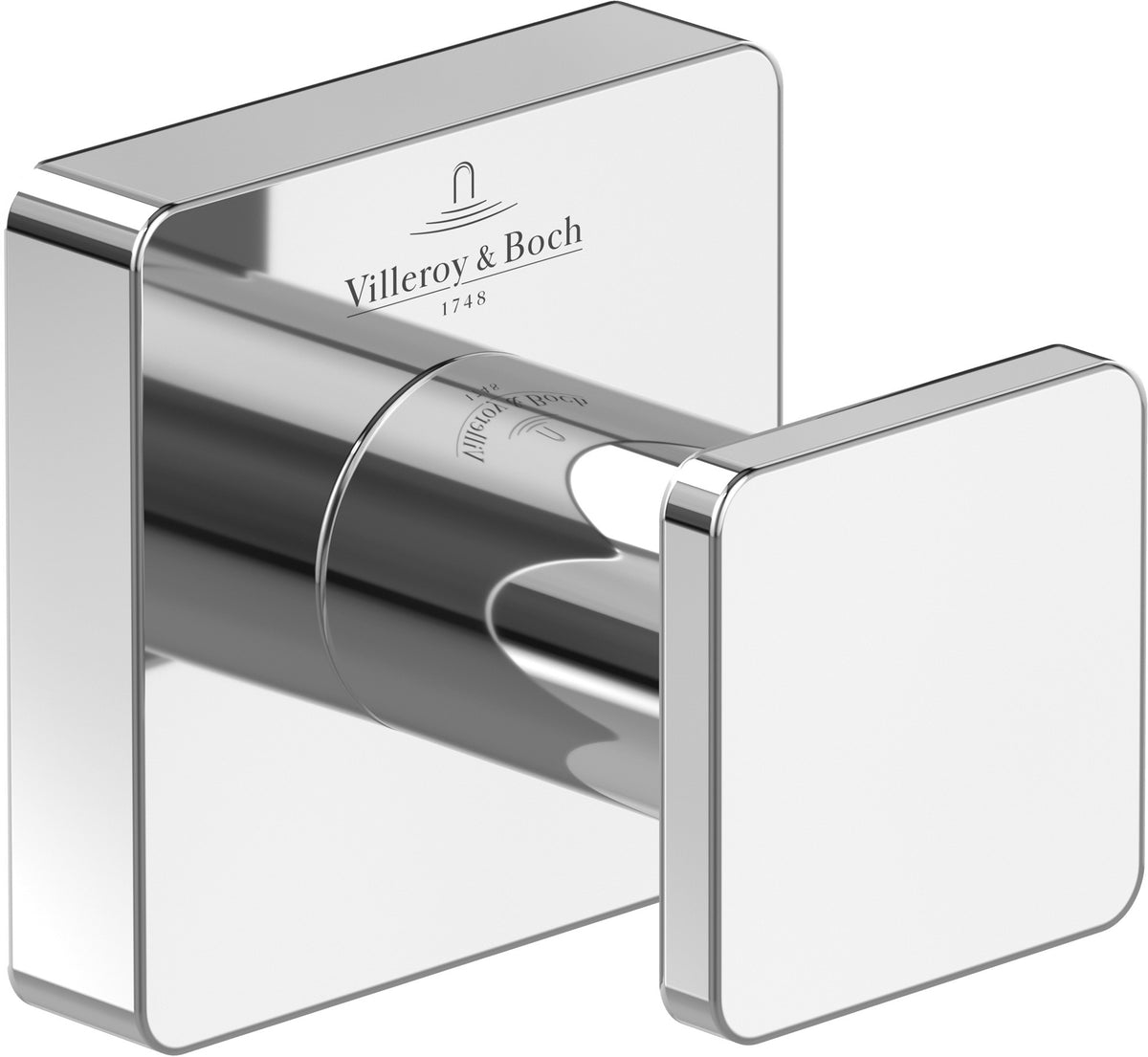 Villeroy & Boch Handtuchhaken Elements - Striking, eckig, Chrom, Messing, 45 x 44 x 45 mm