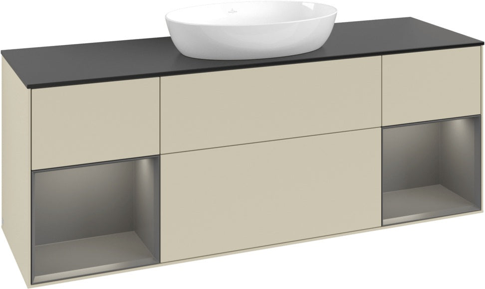 Villeroy & Boch Finion Waschtischunterschrank 1600 mm Glossy White Lacquer mit Beleuchtung