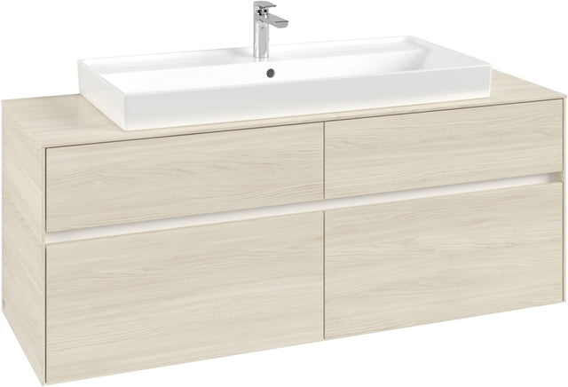 Villeroy & Boch Waschtischunterschrank Collaro C092 B0 1400 mm White Oak mit Beleuchtung