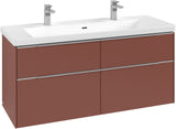 Villeroy & Boch Waschtischunterschrank Subway 3.0 C 602L0, 1272 mm, Brilliant White, mit LED-Beleuchtung