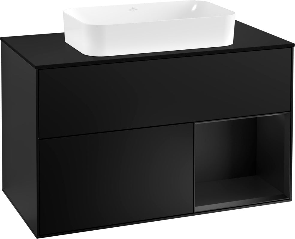 Villeroy & Boch Waschtischunterschrank Finion F252G 1000 mm Glossy White Lacquer mit LED-Beleuchtung