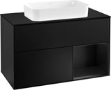 Villeroy & Boch Waschtischunterschrank Finion F252G 1000 mm Glossy White Lacquer mit LED-Beleuchtung