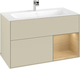 Villeroy & Boch Finion Waschtischunterschrank 996 mm Glossy White Lacquer mit LED-Beleuchtung