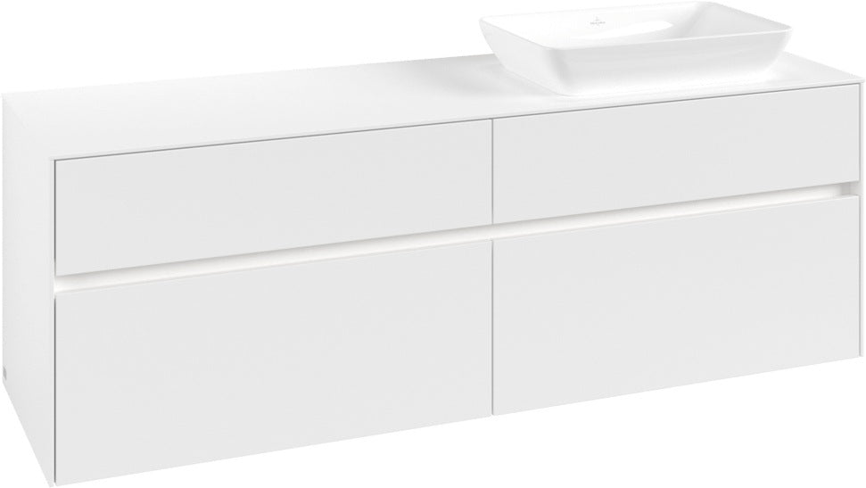 Villeroy & Boch Waschtischunterschrank Collaro C122 B0 1600 mm White Matt mit LED-Beleuchtung