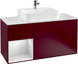 Villeroy & Boch Finion Waschtischunterschrank G161G 1200 mm Glossy White Lacquer mit LED-Beleuchtung