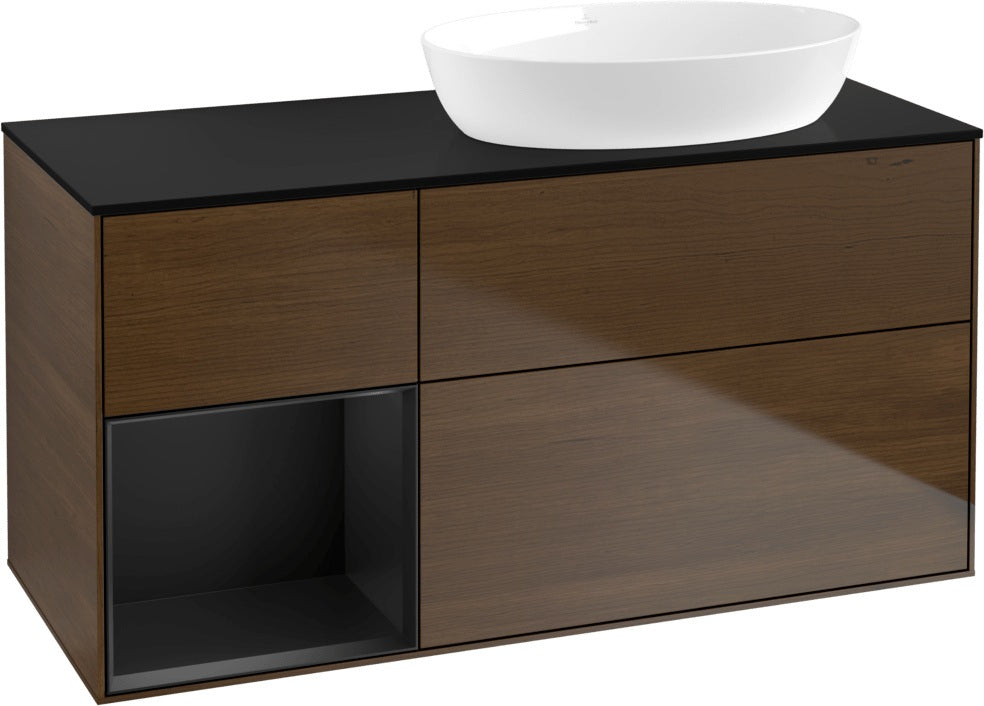 Villeroy & Boch Waschtischunterschrank Finion FA42G 1200 mm Glossy White Lacquer mit Beleuchtung