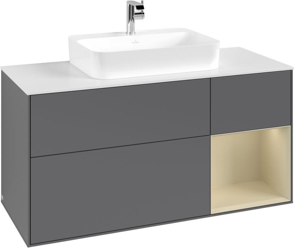 Villeroy & Boch Waschtischunterschrank Finion F421G 1200 mm Glossy White Lacquer