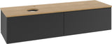 Villeroy & Boch Antao Waschbeckenunterschrank 1600 mm Black Matt Lacquer mit 2 Auszügen