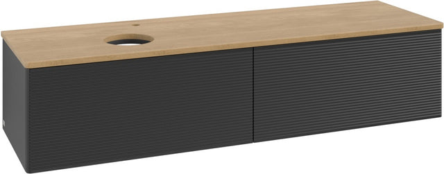 Villeroy & Boch Antao Waschbeckenunterschrank 1600 mm Black Matt Lacquer mit 2 Auszügen