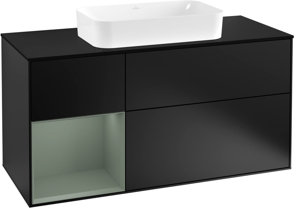 Villeroy & Boch Finion Waschtischunterschrank 1200 mm Glossy White Lacquer mit LED-Beleuchtung