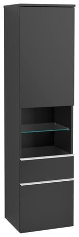 Villeroy & Boch Venticello Hochschrank 404 mm Glossy White mit Tür rechts und 2 Auszügen