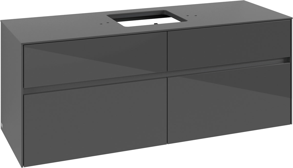 Villeroy & Boch Waschtischunterschrank Collaro C13100 1400 mm Glossy White mit 4 Auszügen