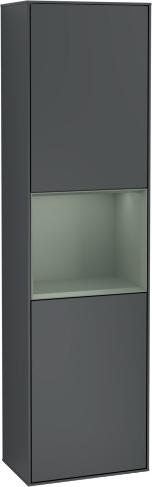 Villeroy & Boch Hochschrank Finion F460GF – 418 mm, Glossy White Lacquer, mit Beleuchtung & SoftClosing