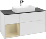 Villeroy & Boch Finion Waschtischunterschrank 1200 mm Glossy White Lacquer mit LED-Beleuchtung